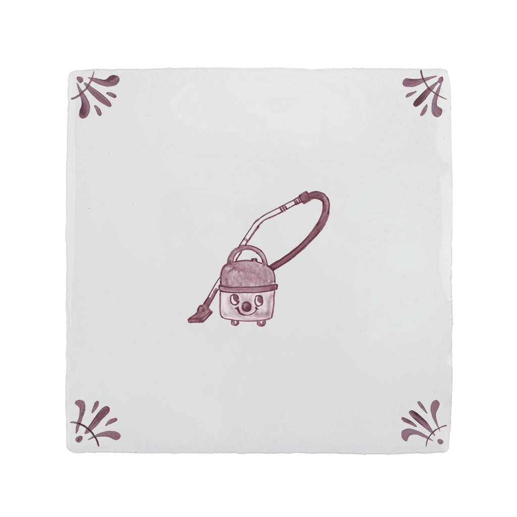 The Happy Hoover Delft Tile