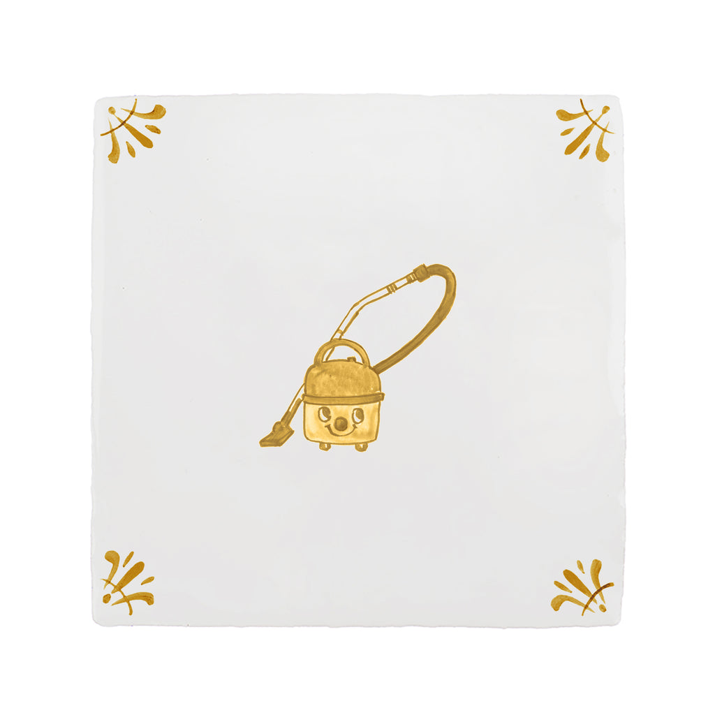 The Happy Hoover Delft Tile