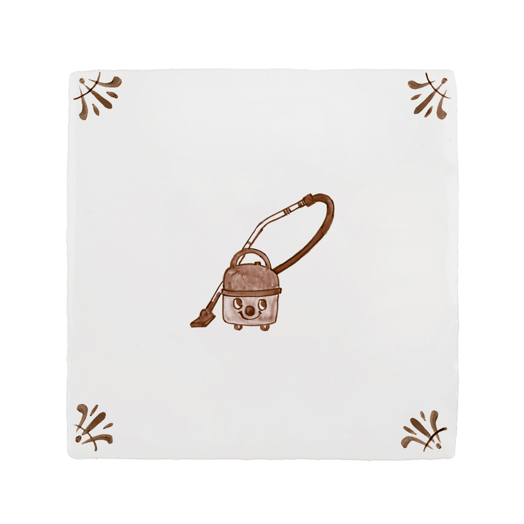 The Happy Hoover Delft Tile
