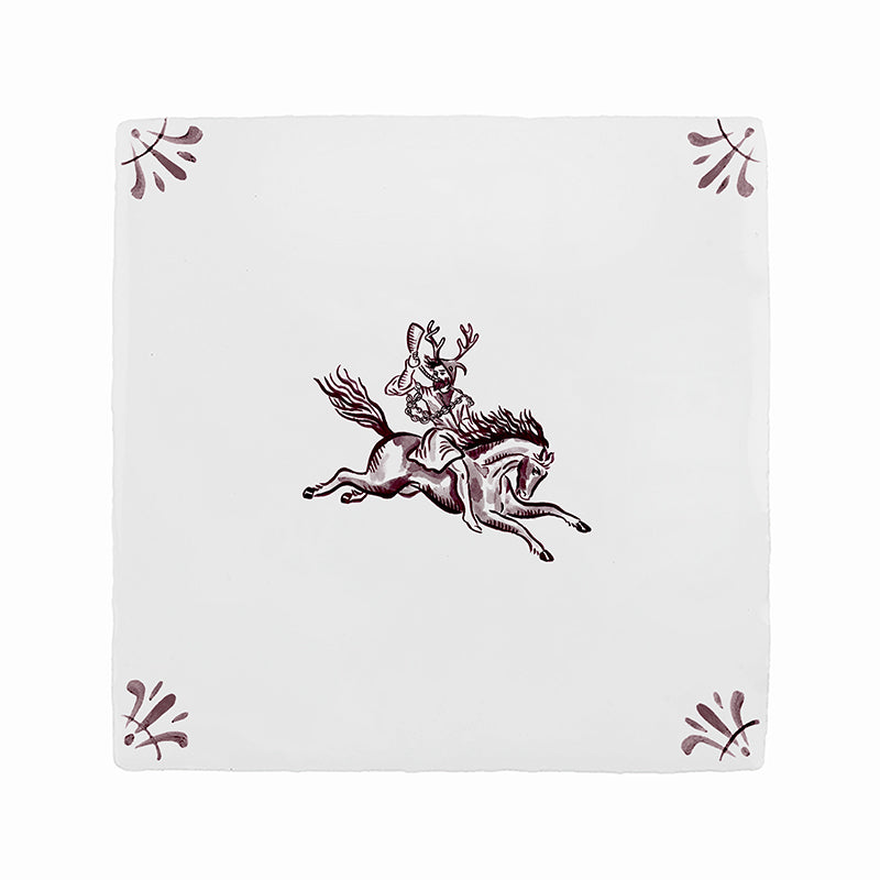 Herne the Hunter Delft Tile