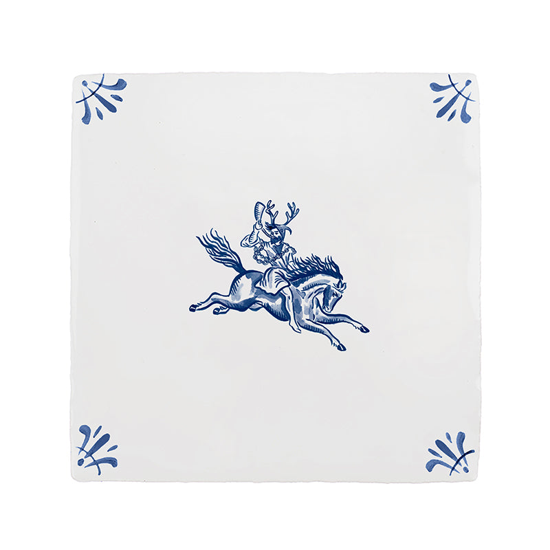 Herne the Hunter Delft Tile