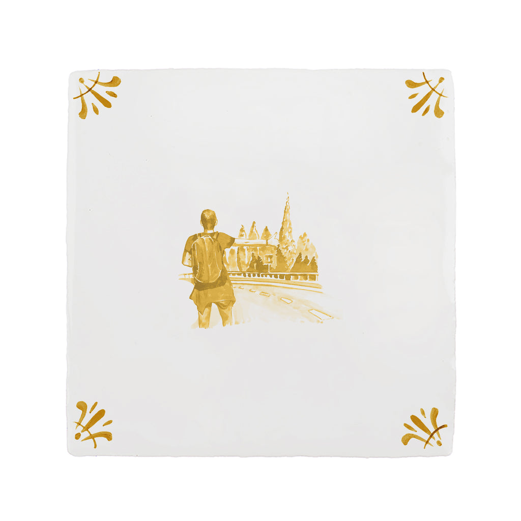 Hitch Hikers Delft Tile