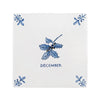 Holly Delft Tile, Gold Lustre