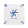 Holly Delft Tile, Gold Lustre