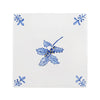Holly Delft Tile, Gold Lustre