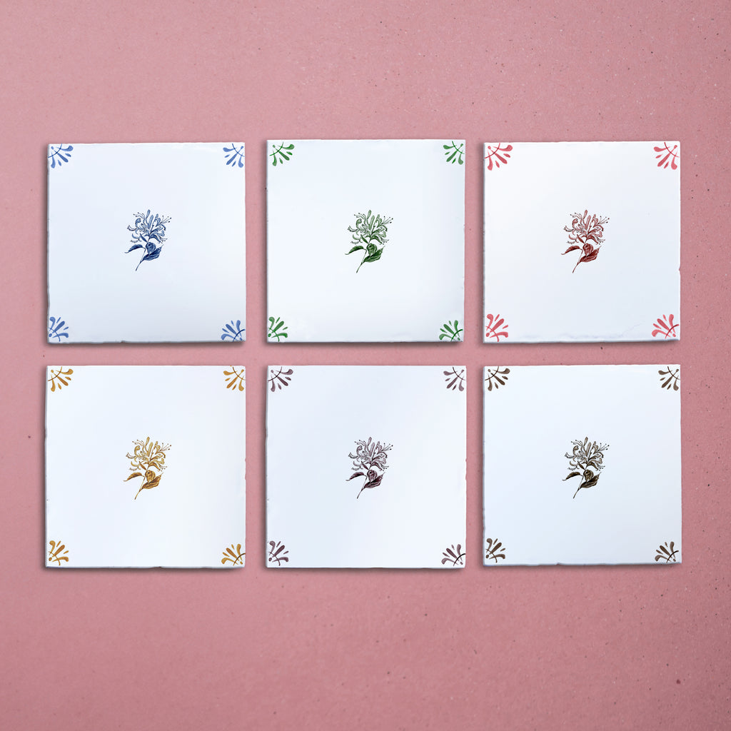 Honeysuckle Delft Tile