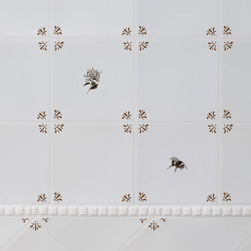 Honeysuckle Delft Tile