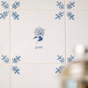 Honeysuckle Delft Tile, Gold Lustre