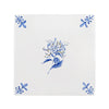 Honeysuckle Delft Tile, Gold Lustre