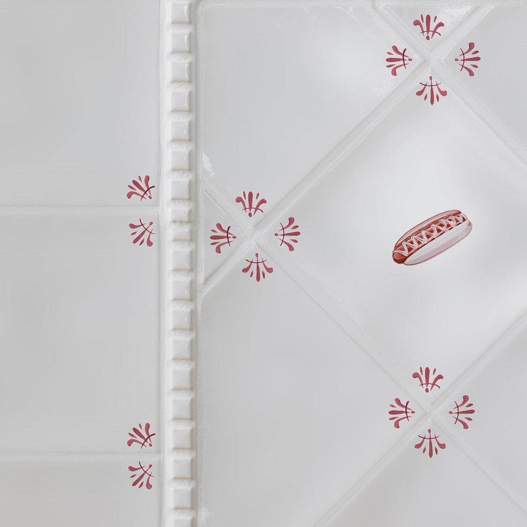 Hot Dog Delft Tile