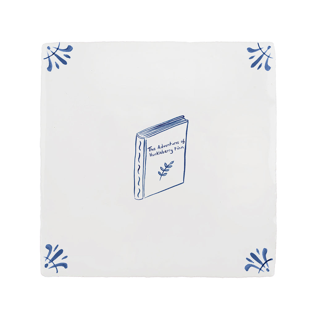 The Adventures of Huckleberry Finn Delft Tile