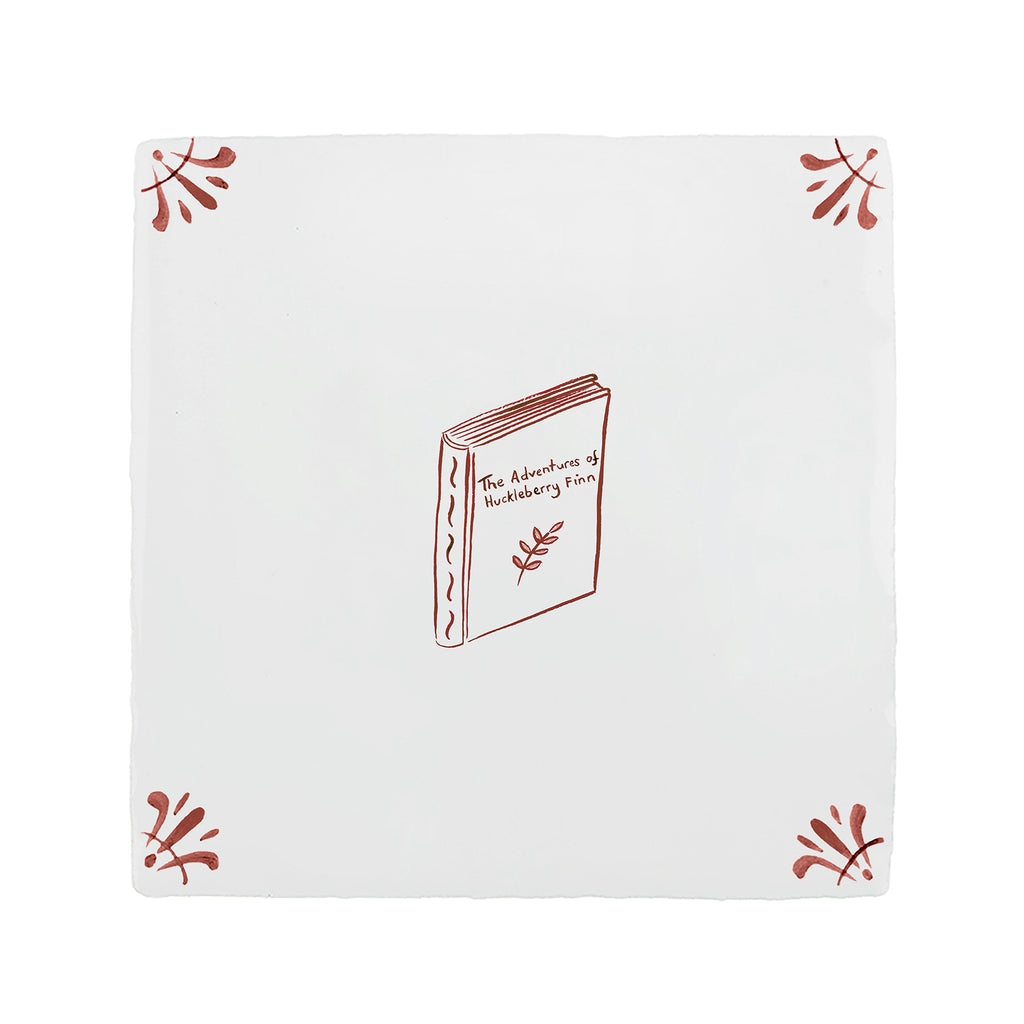 The Adventures of Huckleberry Finn Delft Tile