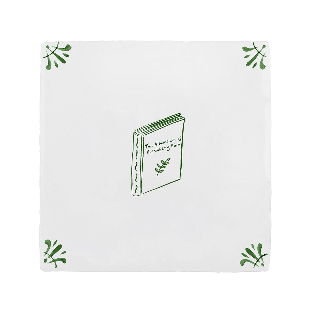 The Adventures of Huckleberry Finn Delft Tile