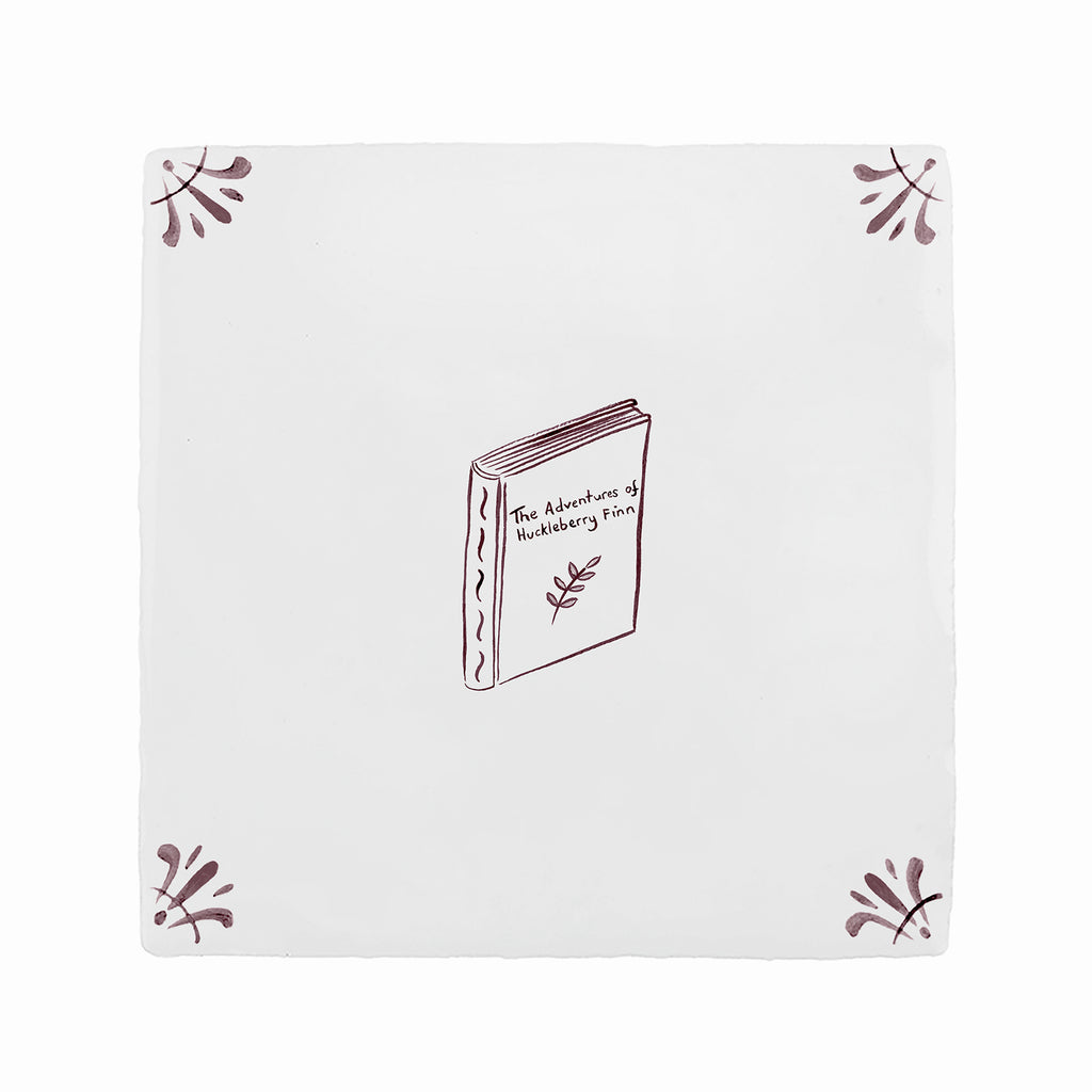The Adventures of Huckleberry Finn Delft Tile