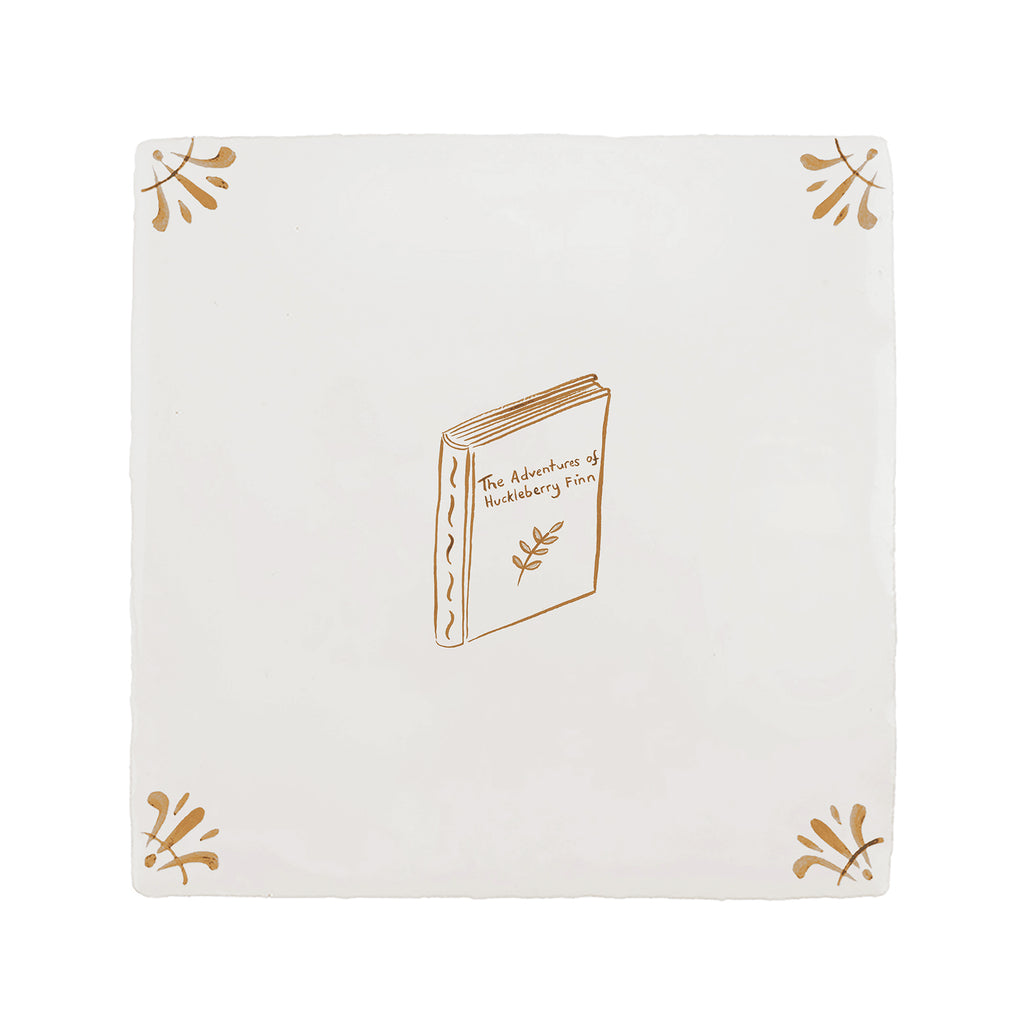 The Adventures of Huckleberry Finn Delft Tile