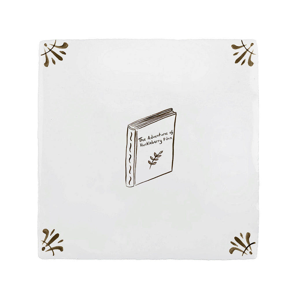 The Adventures of Huckleberry Finn Delft Tile