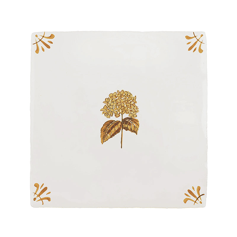 Hydrangea Delft Tile