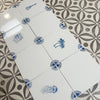 End of Line, set of 8 Delft Tiles, Petal Corners