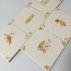 End of Line, set of 5 Mustard Delft Tiles