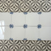 Seconds, Set of 8 Delft Tiles, Petal Corners