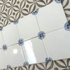 Seconds, Set of 8 Delft Tiles, Petal Corners