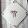 End of Line, Wisteria Delft Tile, Diagonal, Manganese