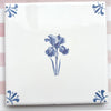 End of Line Iris Delft Tile, Blue