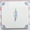 End of Line Gladioli Delft Tile, Blue