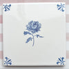End of Line Chrysanthemum Delft Tile, Blue