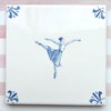 End of Line Ballerina Delft Tile, Blue