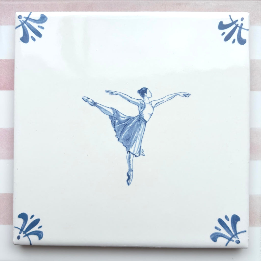 End of Line Ballerina Delft Tile, Blue