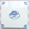 End of Line Espresso Delft Tile, Blue