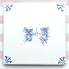 End of Line Faeries Delft Tile, Blue