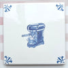 End of Line Coffee Machine Delft Tile, Blue