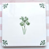 End of Line Iris Delft Tile, Green