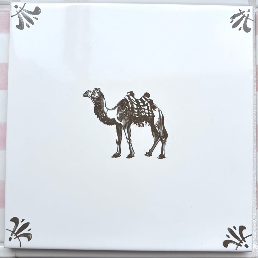 15cm Seconds Camel Delft Tile Sepia