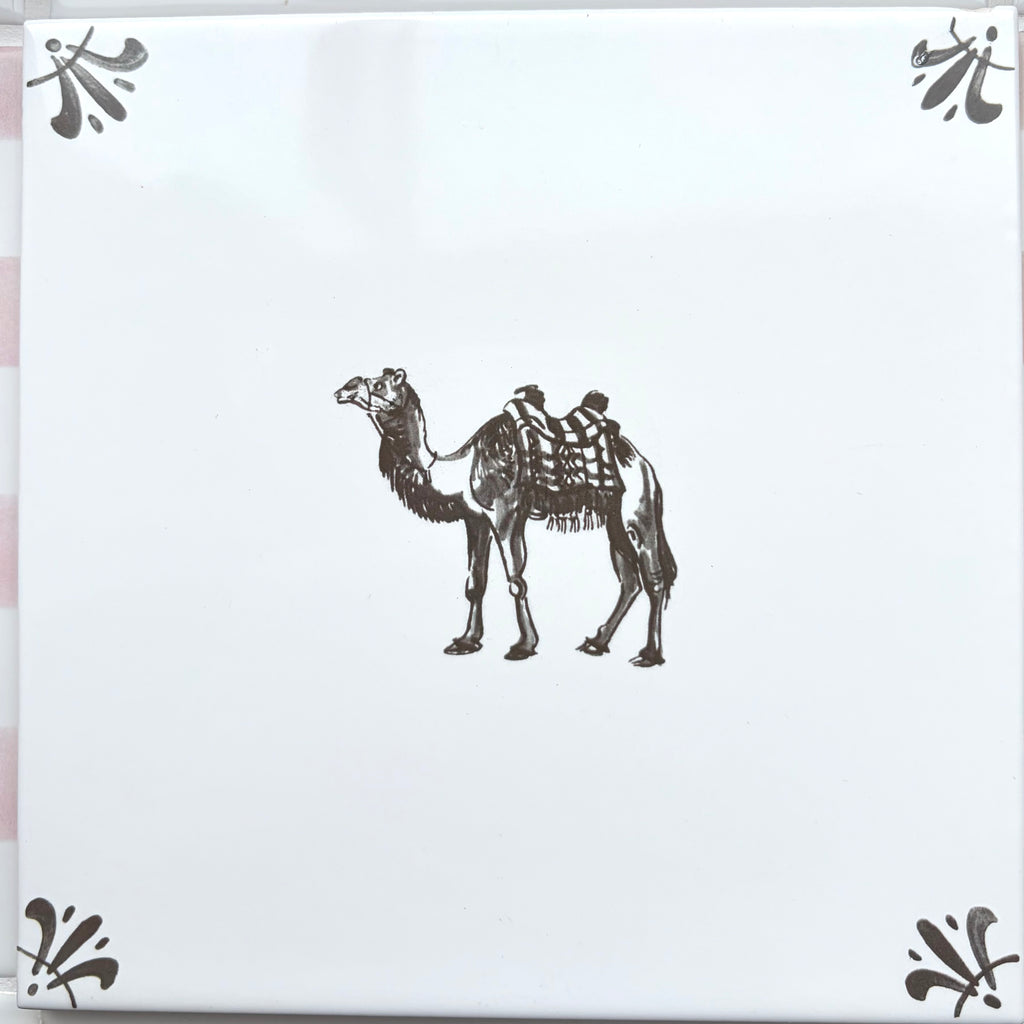 15cm Seconds Camel Delft Tile, Sepia