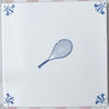 15cm Seconds Tennis Racket Delft Tile, Blue