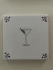 End of Line Extra Dirty Martini Delft Tile - Manganese 12.5cm
