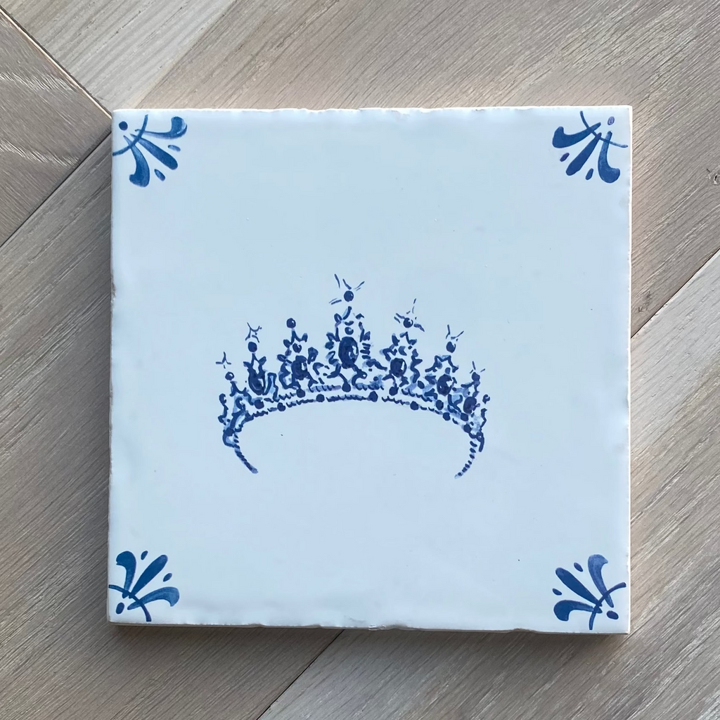 End of Line, Tiara Delft Tile, Blue