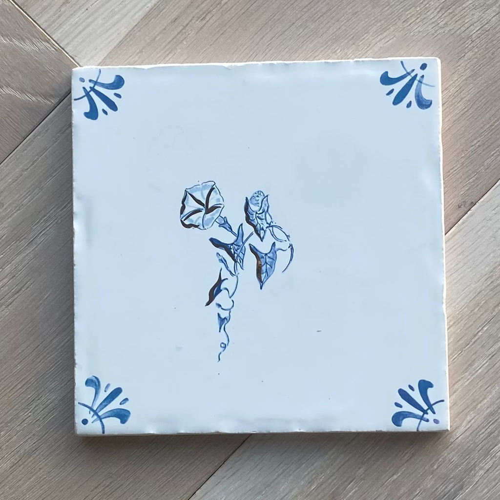 End of Line, Gold Lustre Tile, Morning Glory