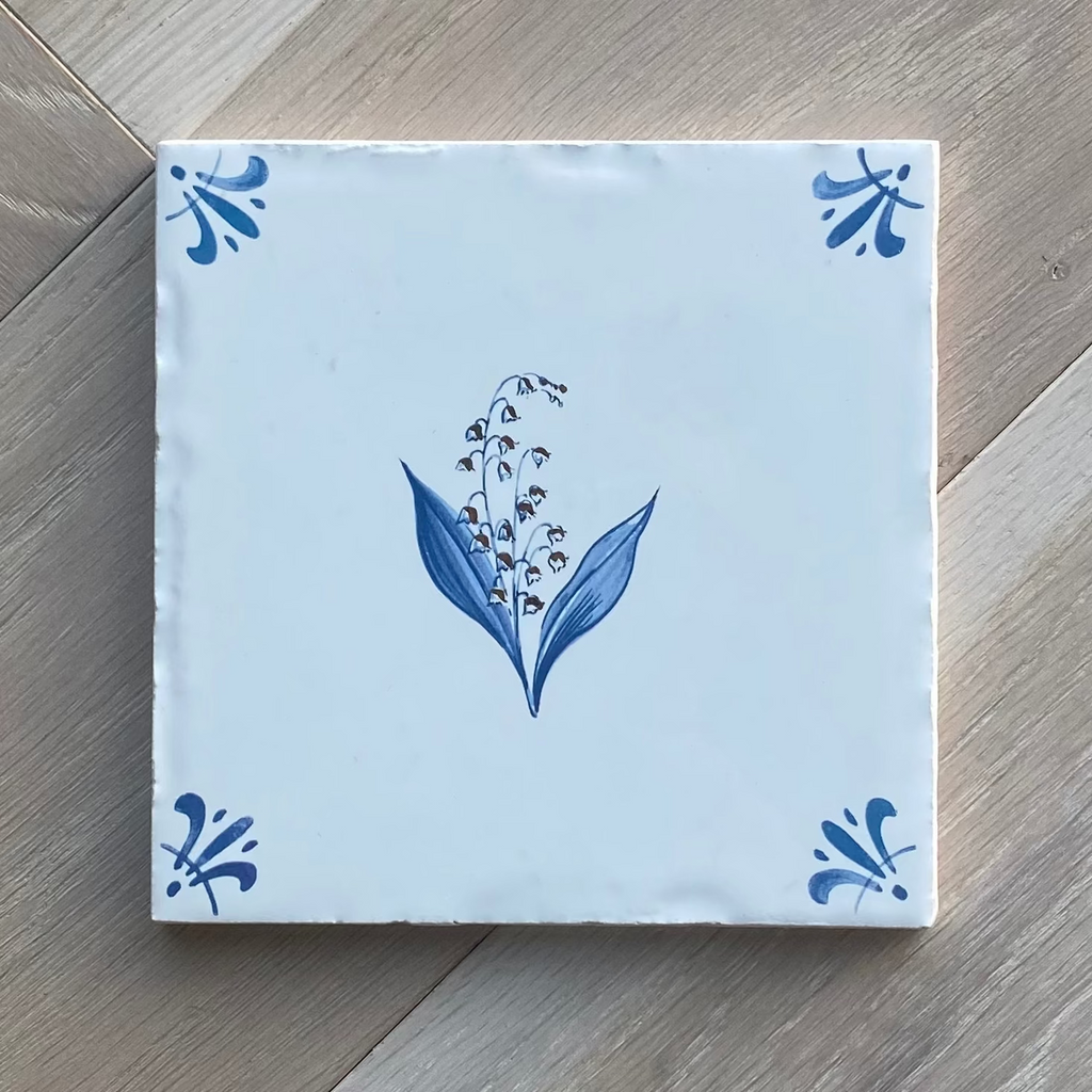 End of Line, Gold Lustre Tile, Lily of the Valley