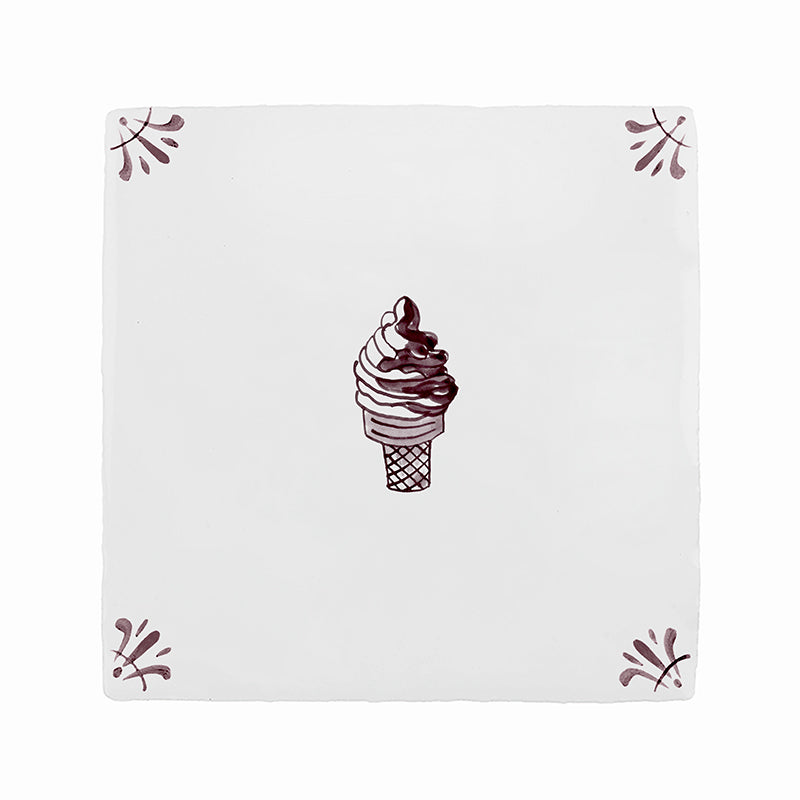 Ice Cream Twist Delft Tile