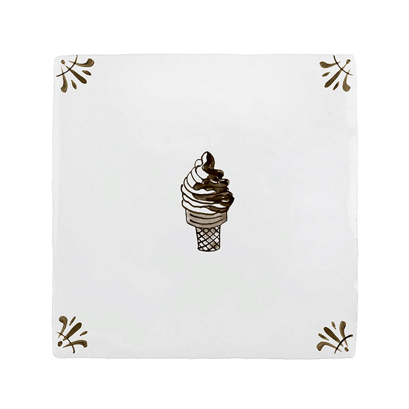 Ice Cream Twist Delft Tile