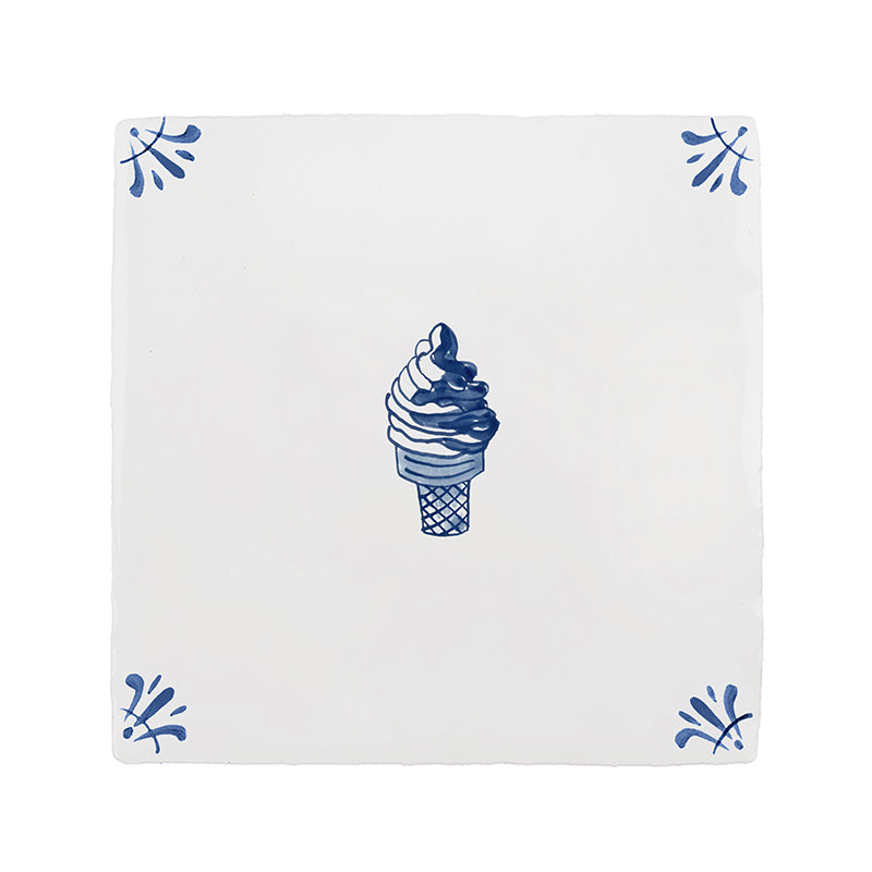 Ice Cream Twist Delft Tile