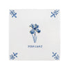 Iris Delft Tile, Gold Lustre