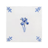 Iris Delft Tile, Gold Lustre