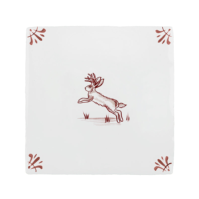 Jackalope Delft Tile