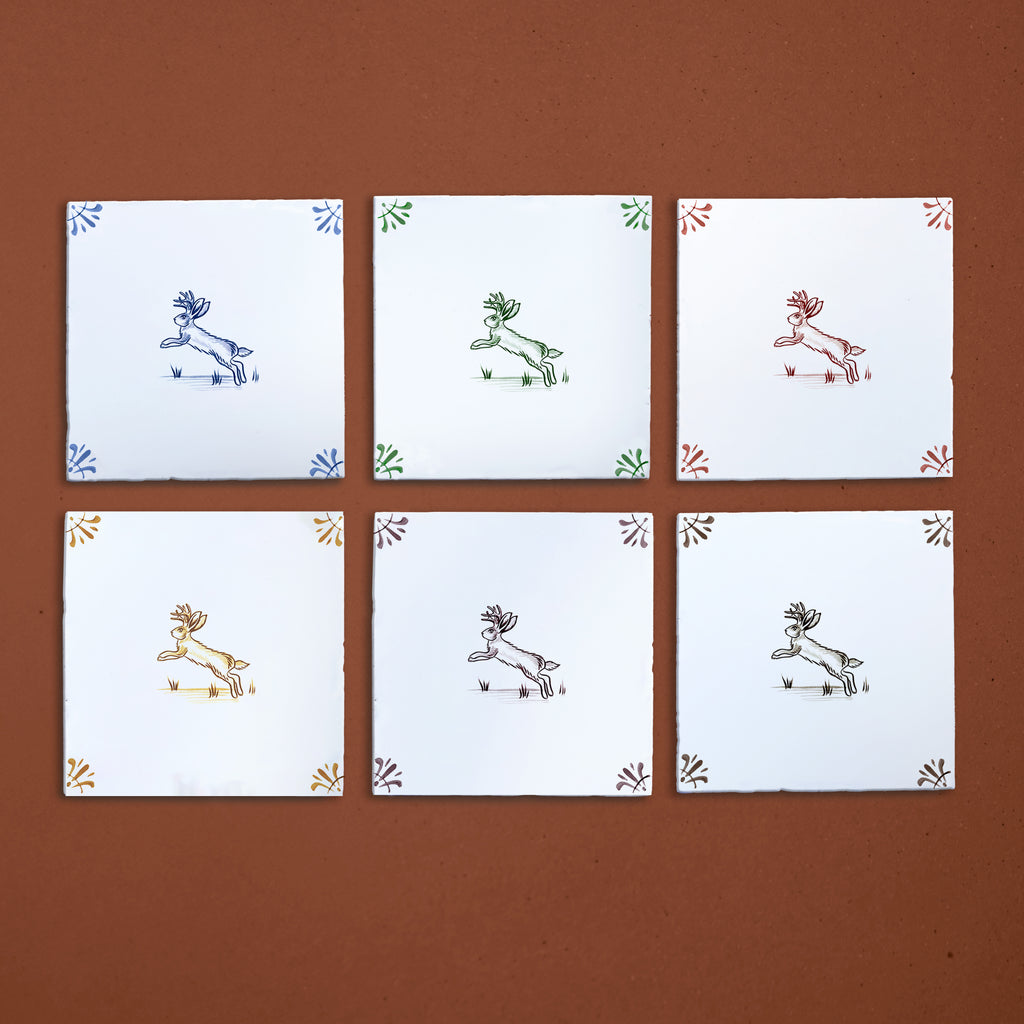 Jackalope Delft Tile