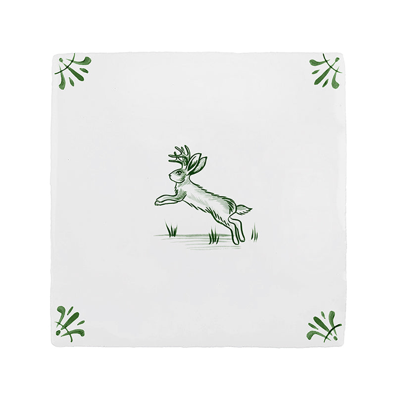Jackalope Delft Tile